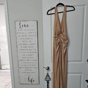 Nude Maxi Dress- Very CHIC